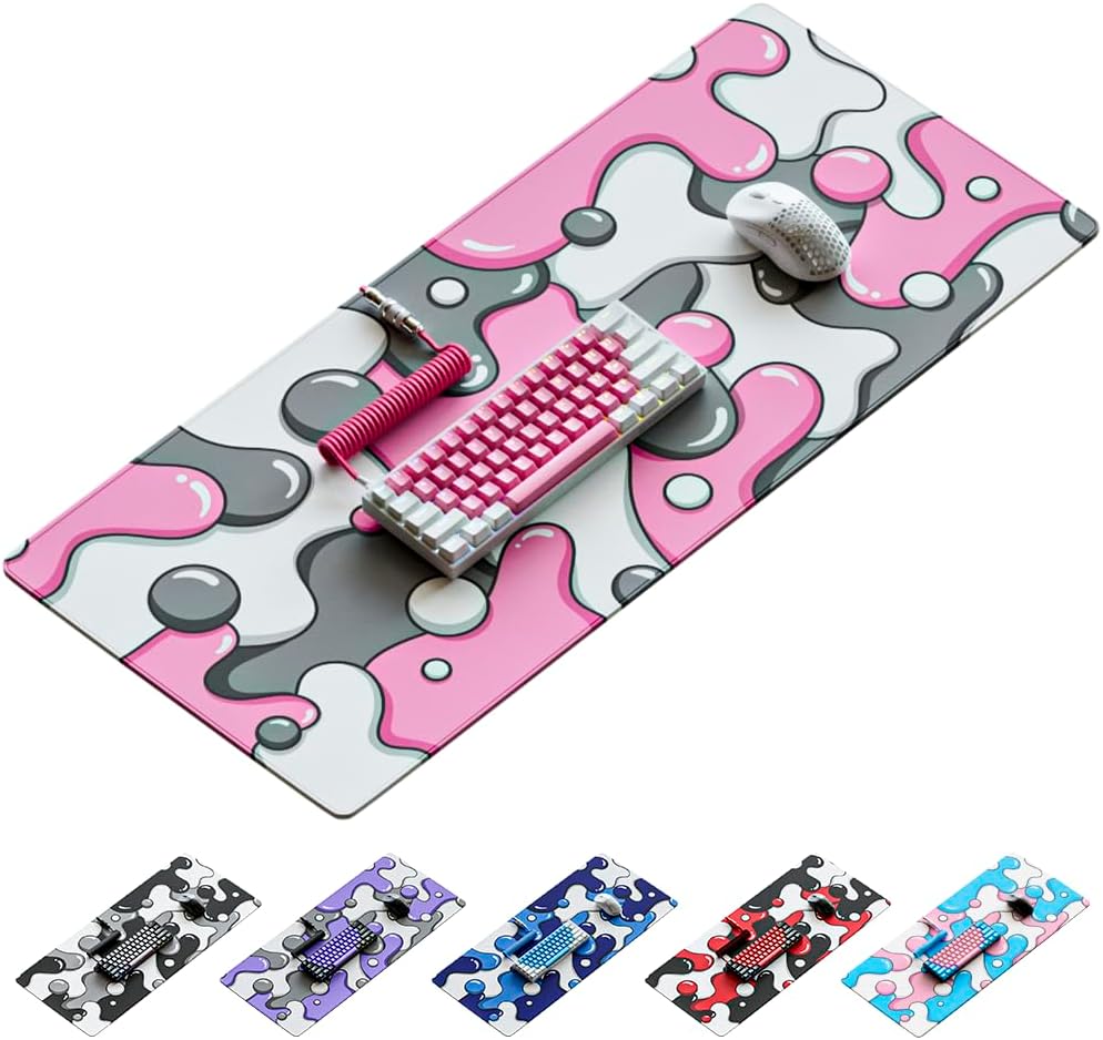 Kraken Gaming Mouse Pad XXL Pink Drip Design for Gamers