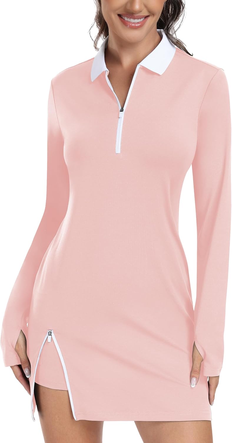 Hiverlay Tennis Dresses for Women with Built-in Shorts & Pockets