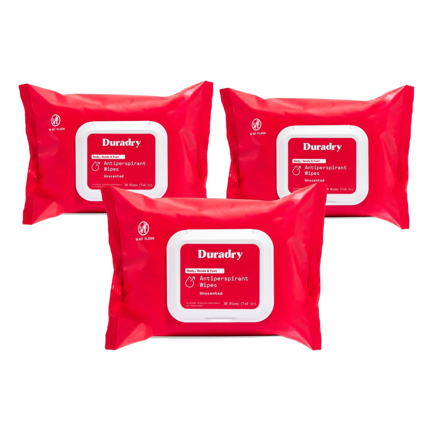 Whole Body Antiperspirant Wipes for Hands, Feet, and Body