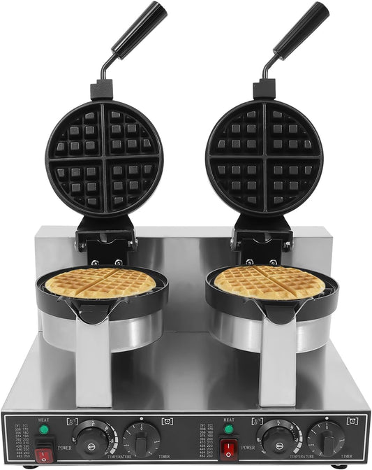 2400W Double Head Waffle Maker for Perfect Waffles!