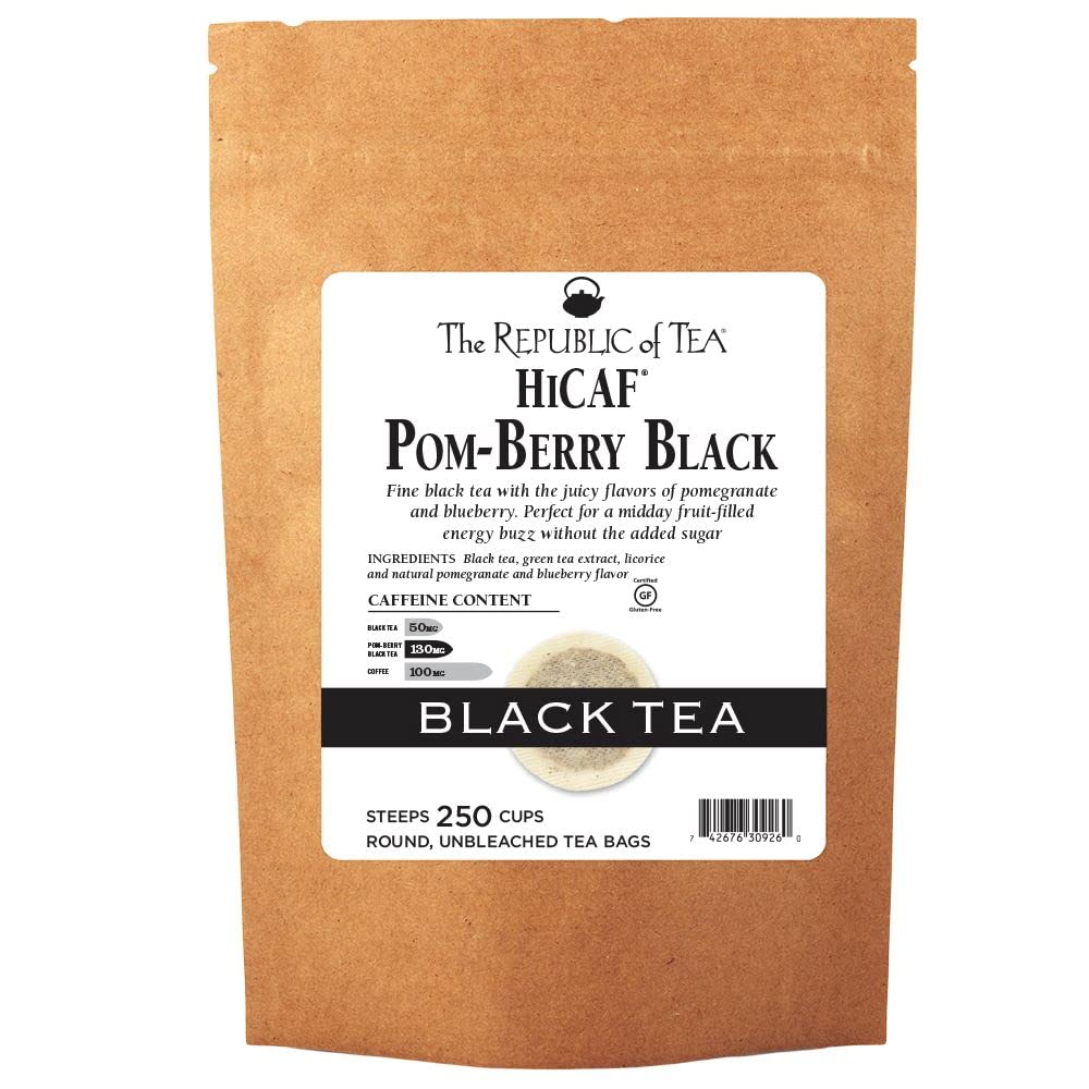HiCAF Pom-Berry Black Tea - High Caffeine Pomegranate Blueberry