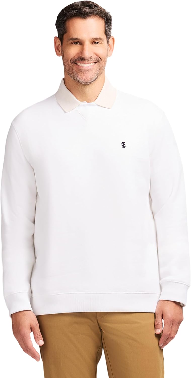 IZOD Men's Advantage Performance Crewneck Fleece Pullover Sweatshirt