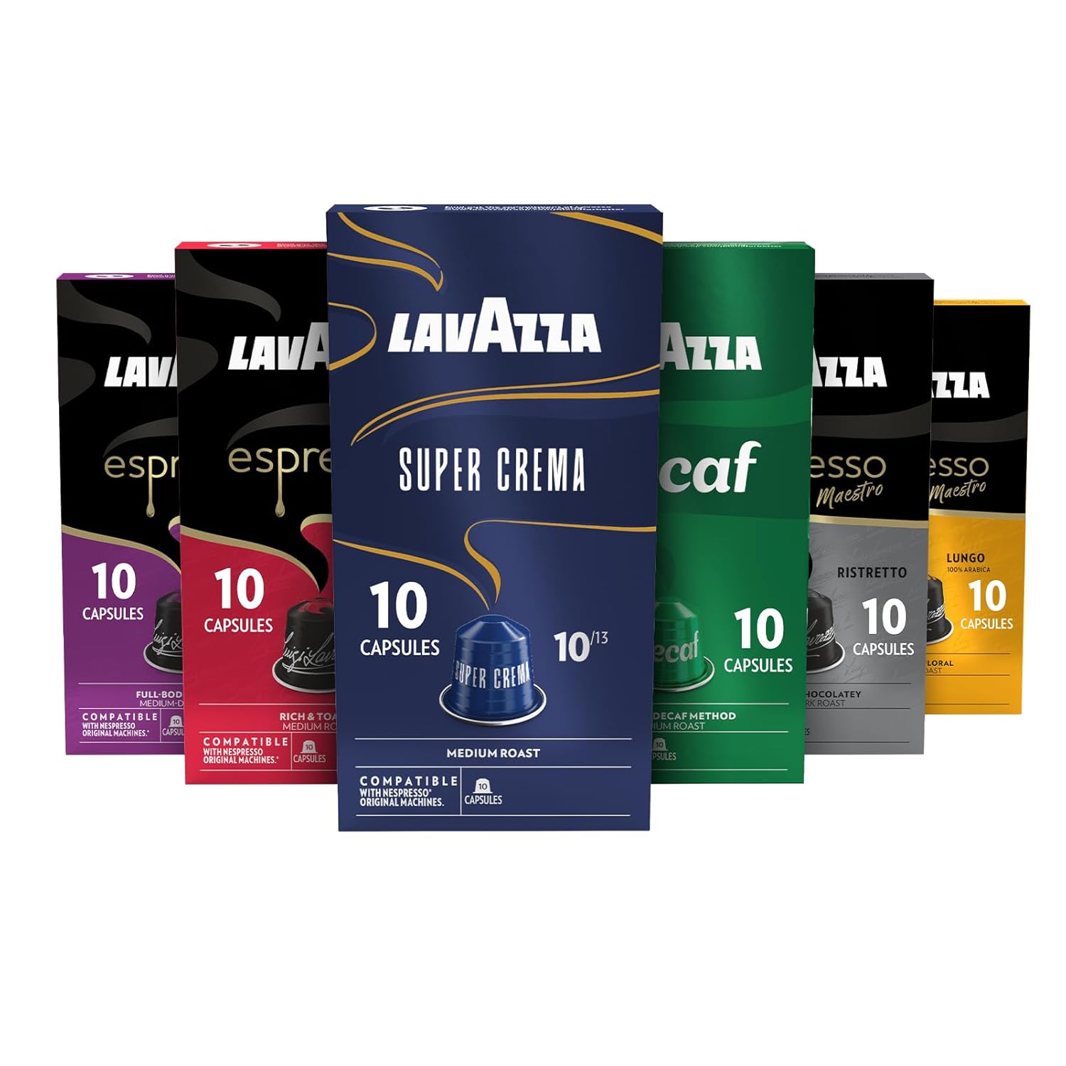 Lavazza Espresso Favorites Collection of 60 Capsules for Nespresso