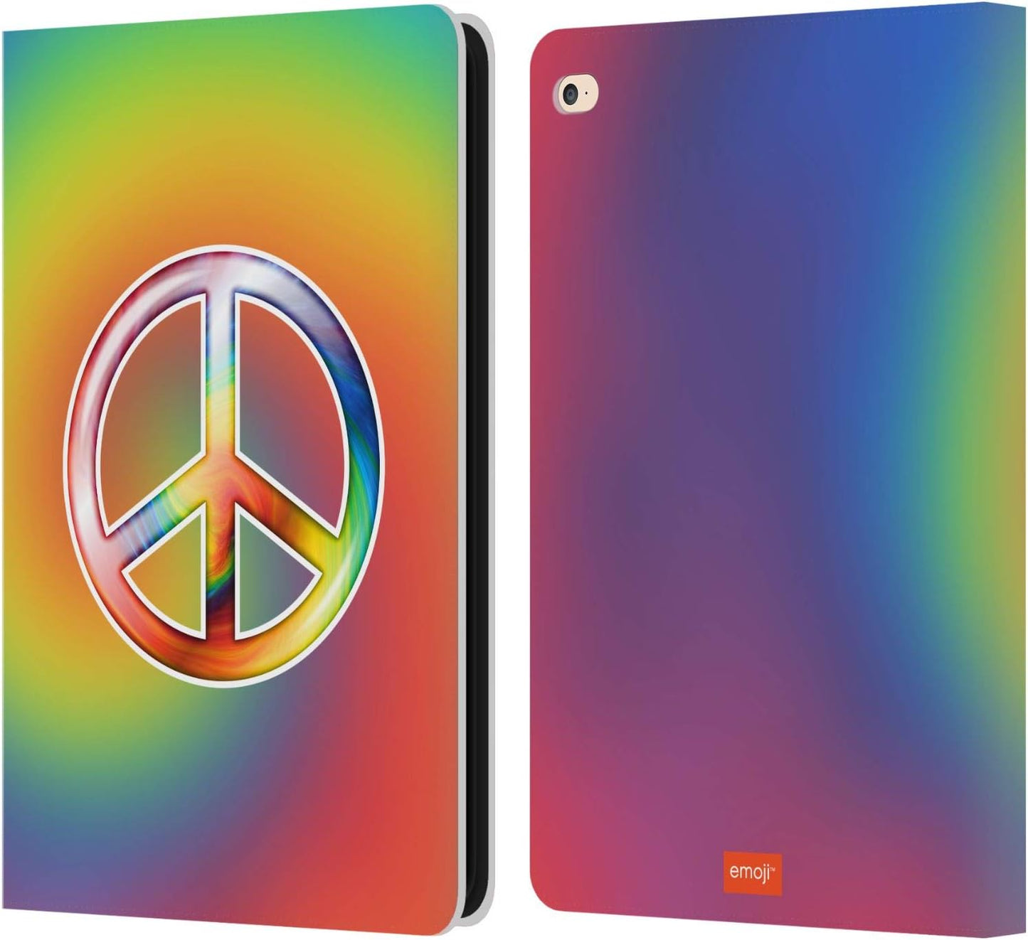 Emoji Peace Sign Leather Wallet Case for iPad Air 2 (2014)
