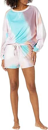 Goodthreads Women's Long Ruffle Sleepwear with Front Drawstring