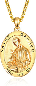 ADMETUS 925 Sterling Silver St Gerard Medal Necklace - Protective