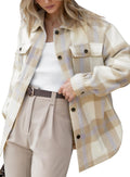 Beaully Women's Flannel Plaid Shacket - Cozy Oversized Button Down is