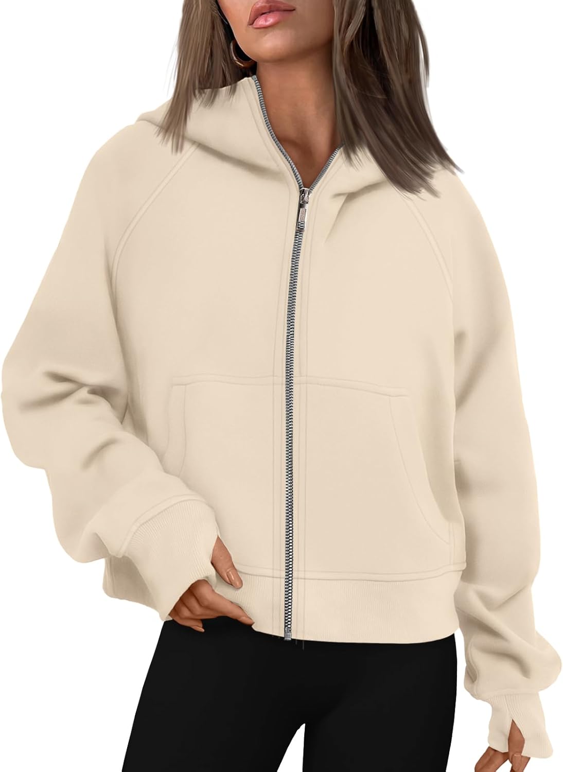 AUTOMET Womens Zip Up Hoodies Fleece Jackets for Fall Fashion