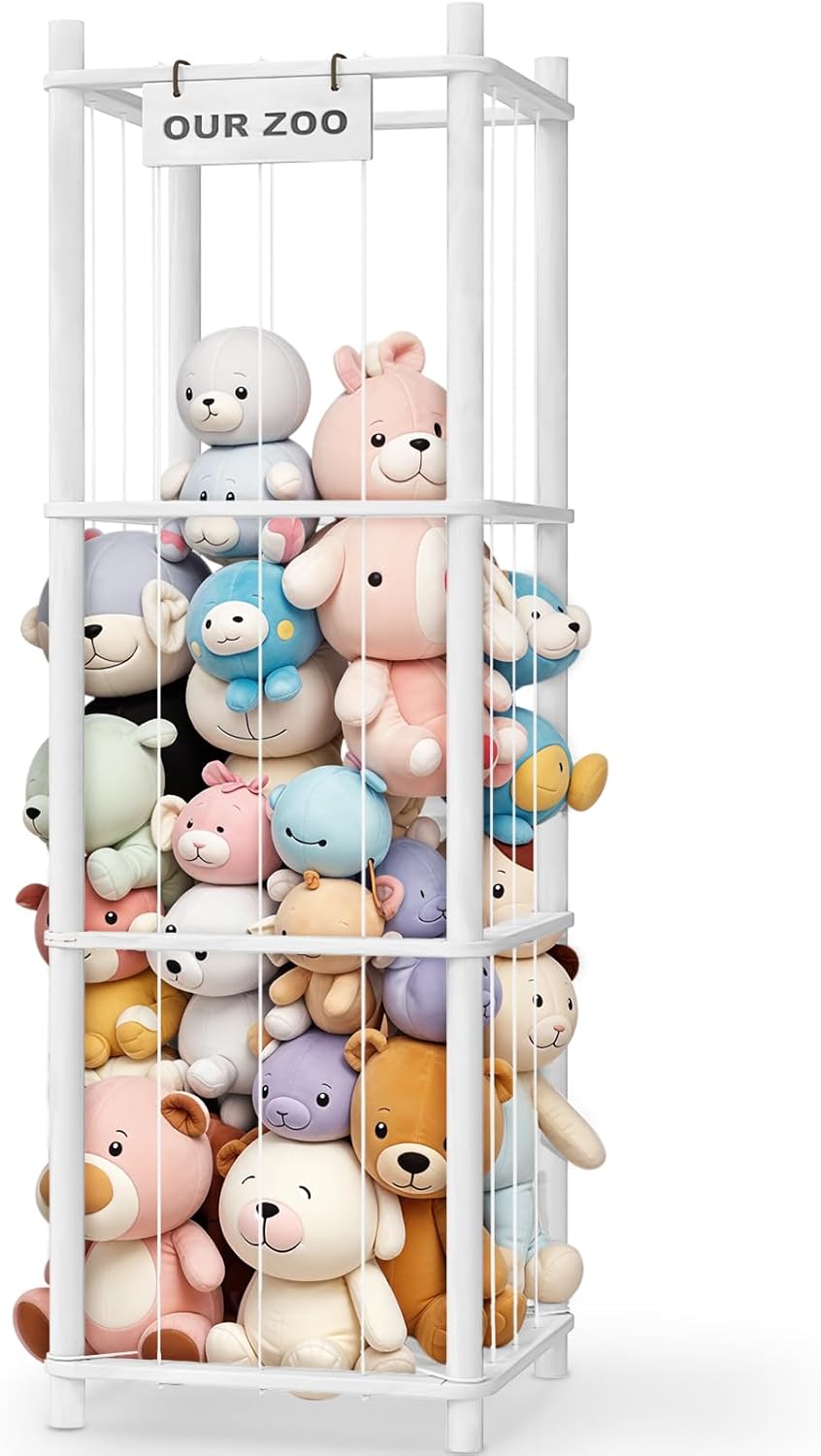 Stuffed Animal Storage Organizer for Toddlers - Cute Zoo Design