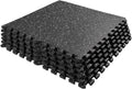 0.56in Thick 24 Sq Ft Gym Flooring Tiles - Durable Home Gym Mat