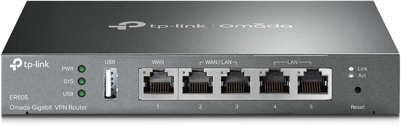 TP-Link ER605 V2 Wired Gigabit VPN Router with 3 WAN Ports