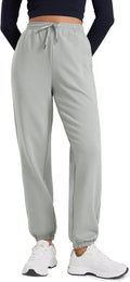 CRZ YOGA Fleece Sweatpants Women High Waisted Cotton Joggers - Cozy