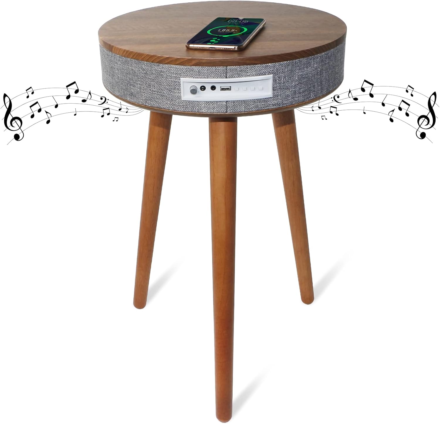 Smart Side Table with Speaker & Charger