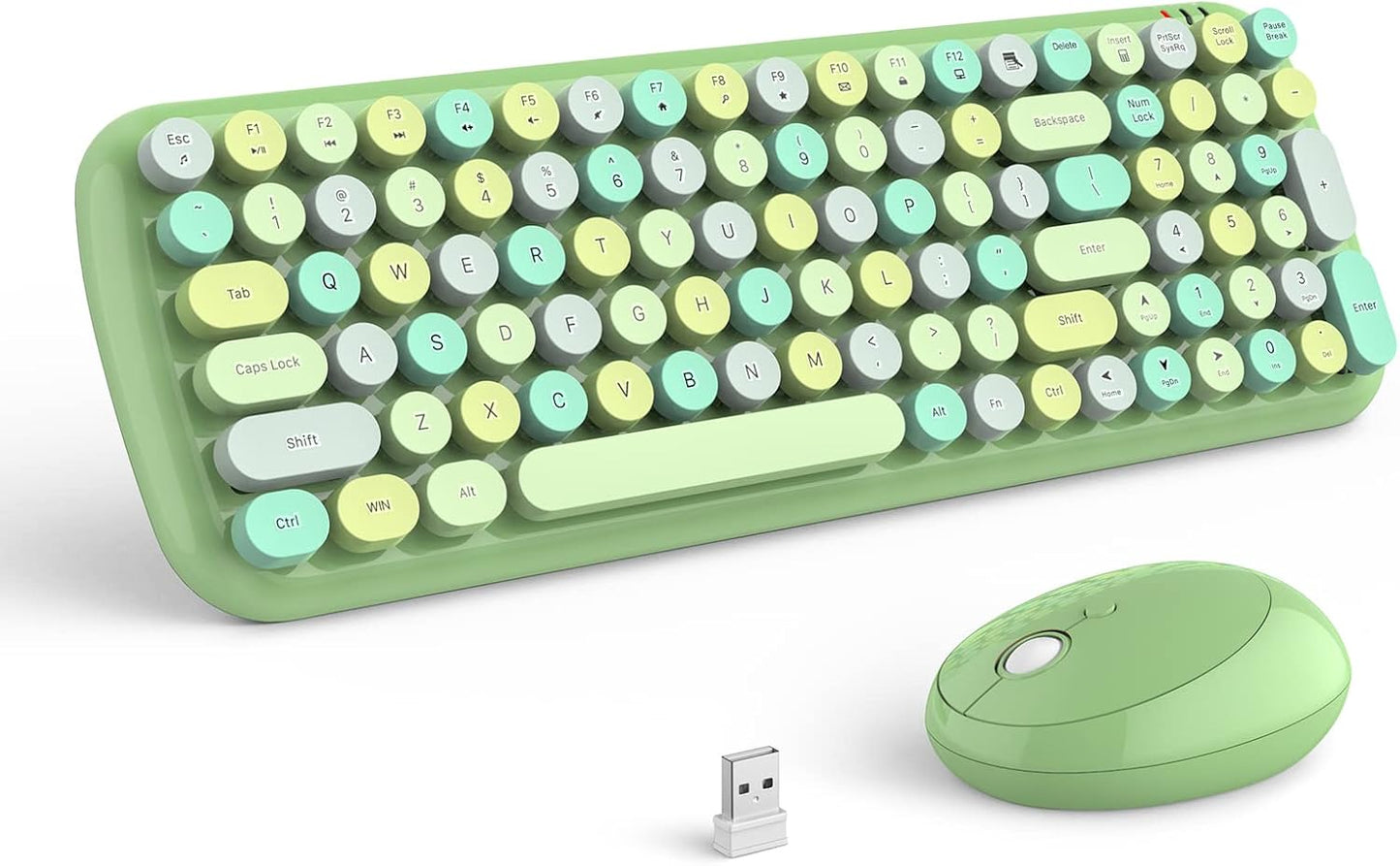 MOFII Wireless Keyboard and Mouse Combo for Retro Style Lovers