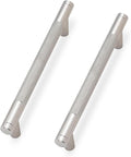 10 Pack Brushed Satin Nickel Cabinet Pulls 5 in Hole Centers - Knurled