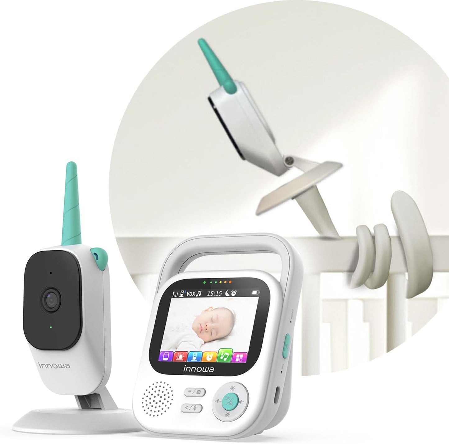 Innowa 2K QHD Baby Monitor - Night Vision & Sound Alert