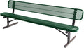 Coated Outdoor Furniture 8 Ft Portable Park Bench - Durable Green