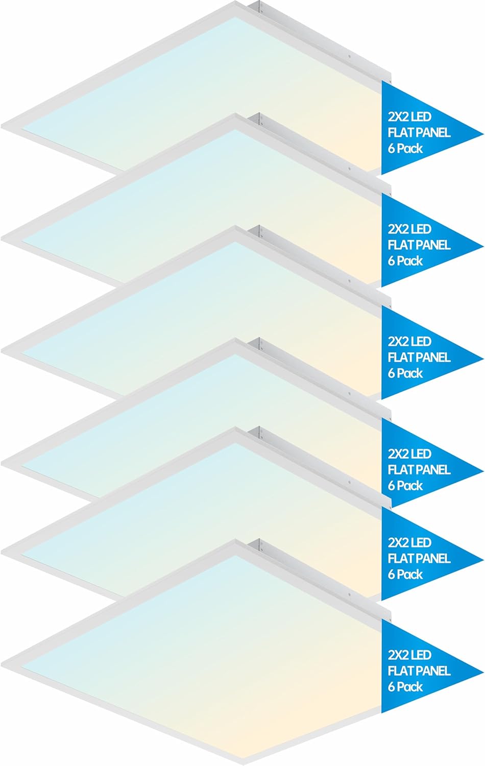 2x2FT LED Flat Panel Light with 5 Color Temps and Dimmable Function