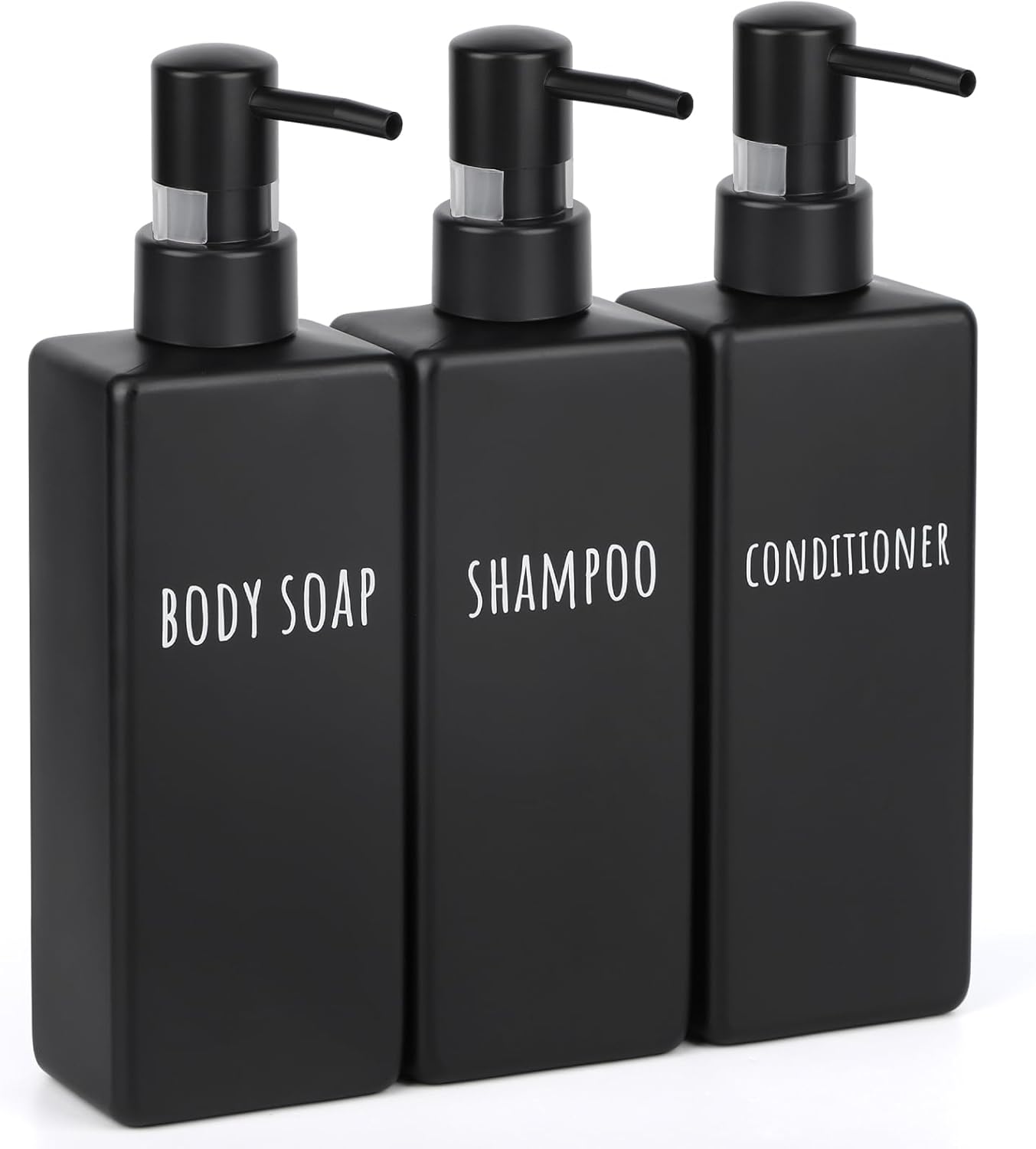 Refillable Black Pump Dispenser Set by Segbeauty