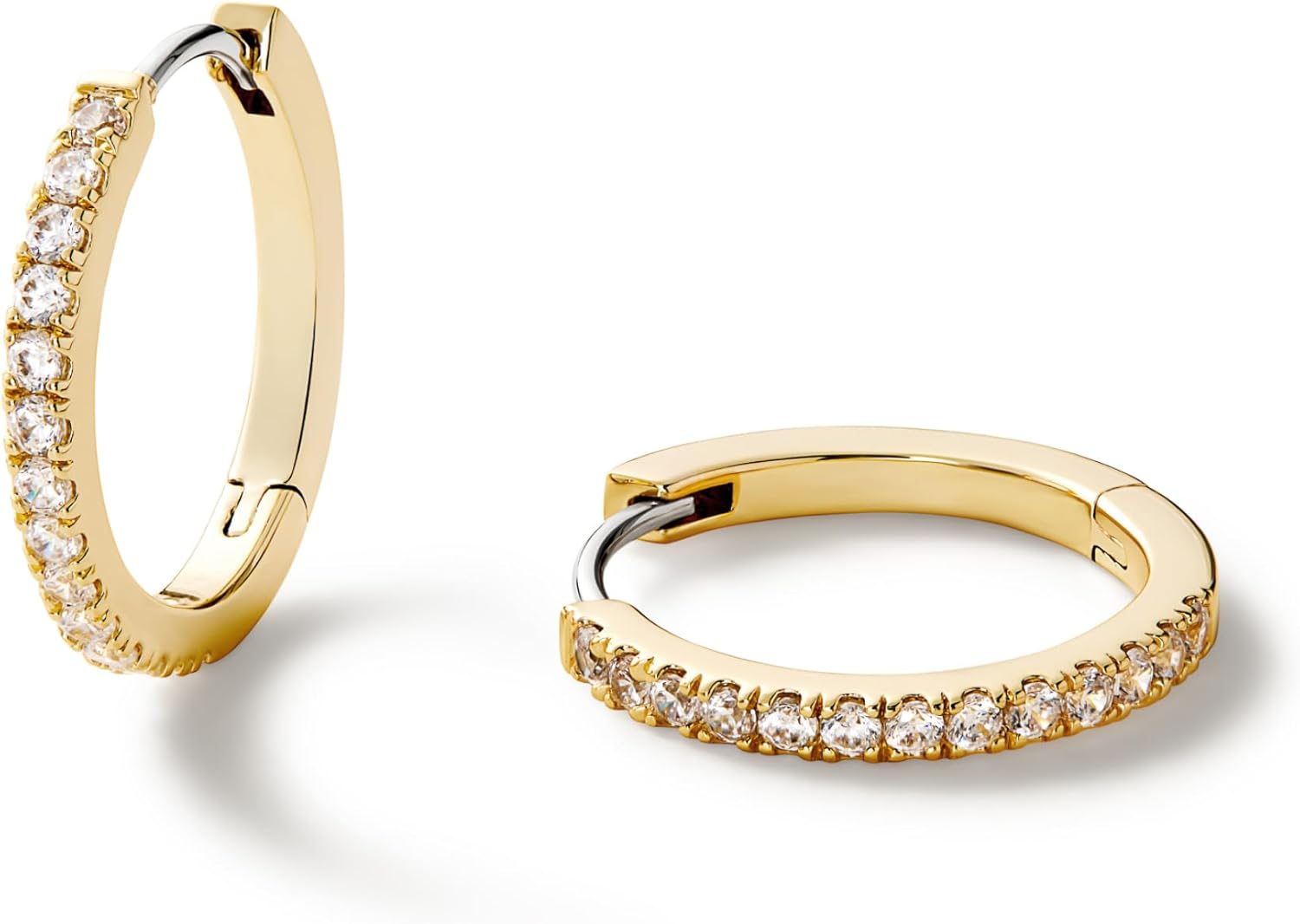 Trendy Huggie Hoop Earrings for Women - 14K Gold Plated Hoops