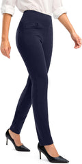 Womens High Waist Dress Pants with Pockets - 4 Inseam Lengths
