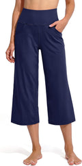 Cropped Wide Leg Yoga Pants for Women - Versatile Capri Style