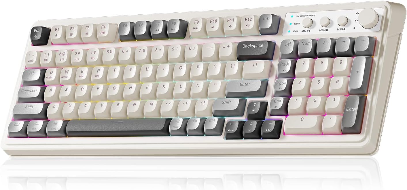 AULA 99 Wireless Keyboard: Custom RGB Backlit Gaming Keyboard