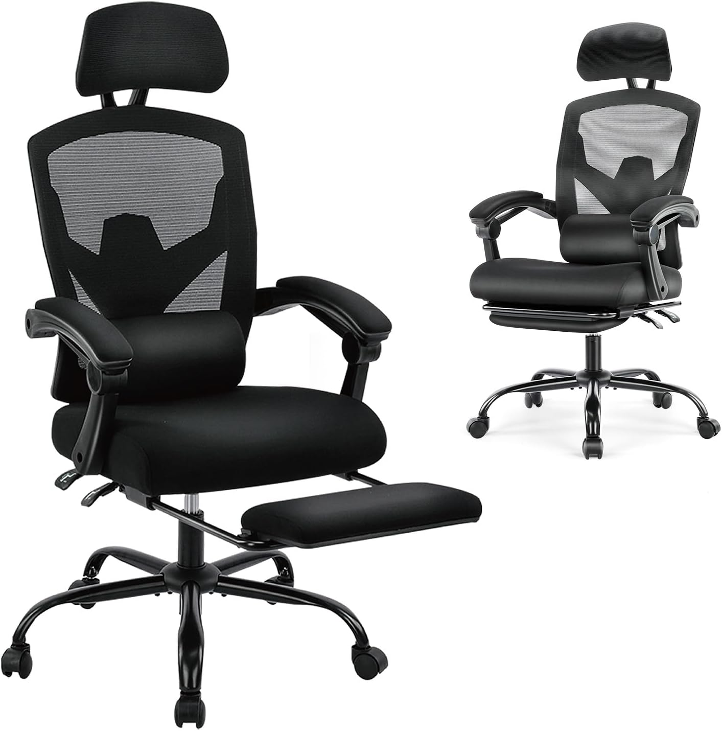 DUMOS Home Office Desk Chair with Footrest for Comfort and Support