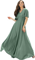 KOH KOH Womens 2025 Long Elegant Bridesmaid Maxi Dress - Seafoam