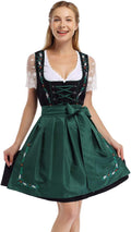 GloryStar Women's German Dirndl Beer Dress 3-Piece Costume - Authentic