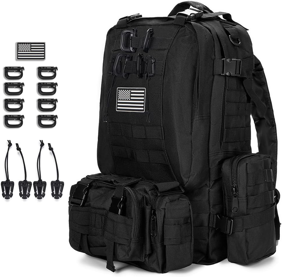 Large Military Tactical Backpack for Men and Women, 40-50L