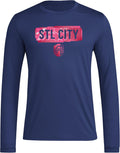 adidas Men's St. Louis CITY SC Long Sleeve T-Shirt - Regular Fit