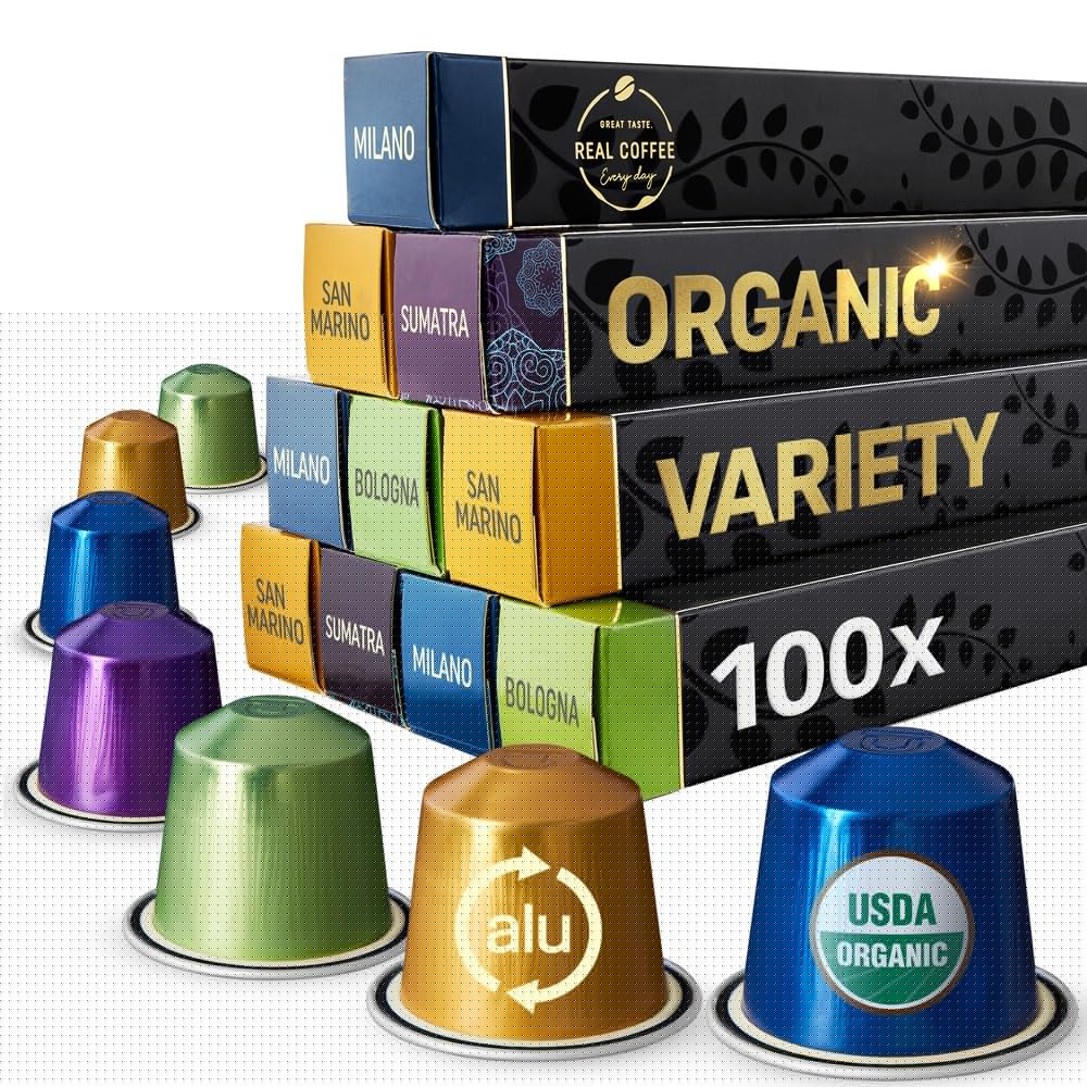 Organic Espresso Variety Pack for Nespresso - 100% Fairtrade Pods
