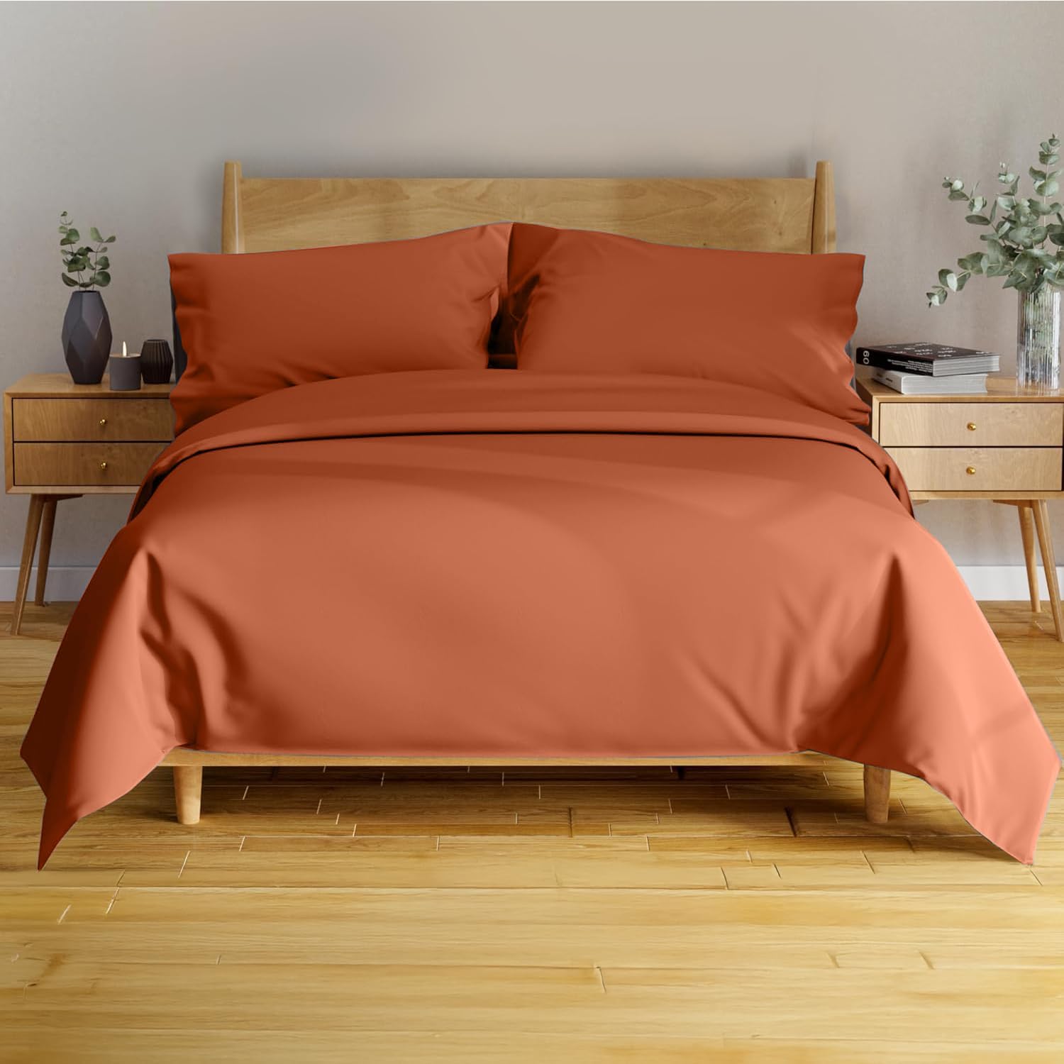 BAMPURE Queen Sheet Set - Soft Bamboo Cooling Sheets for Sleepers