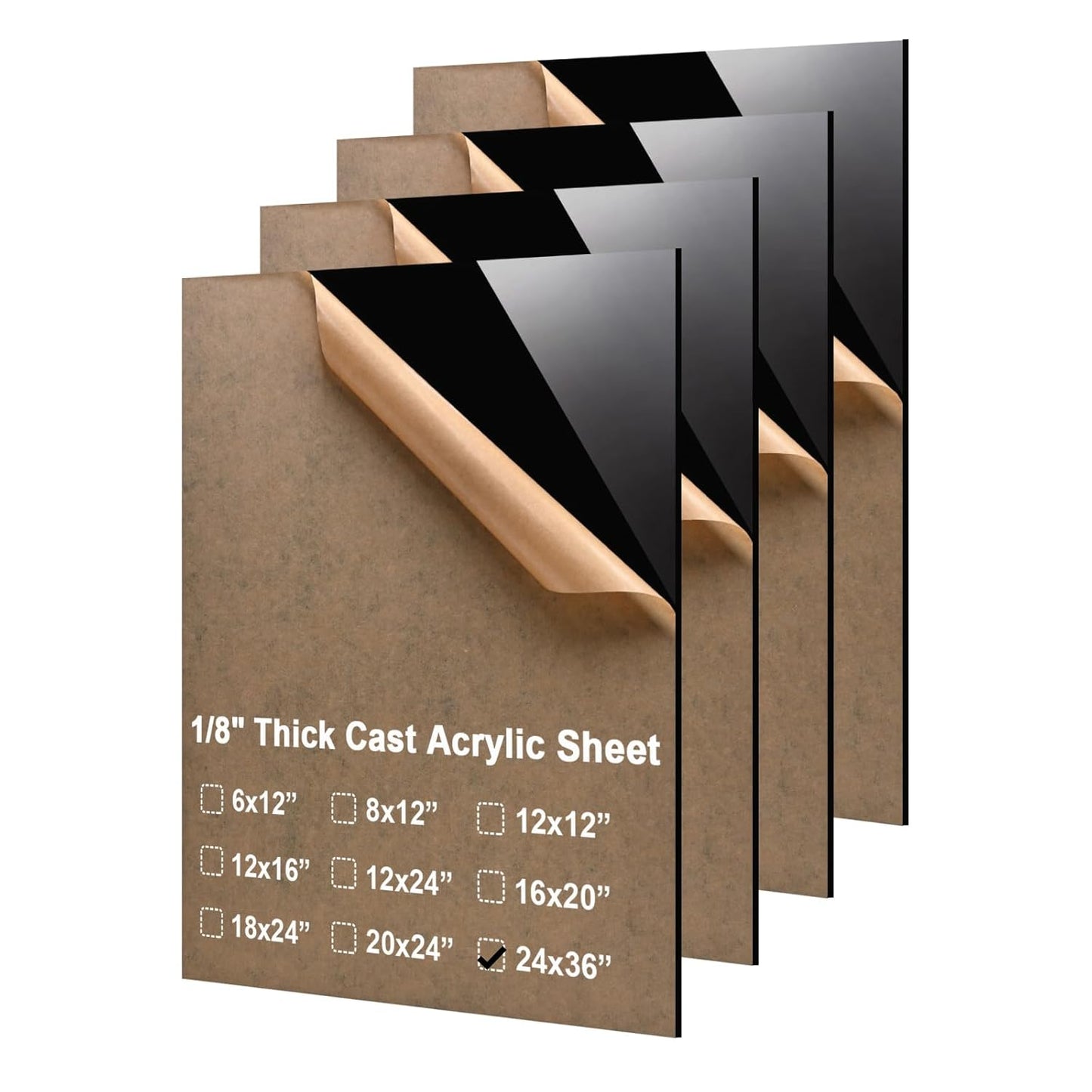 24x36 Plexiglass Sheets for DIY Projects and Crafts - 4 Pack