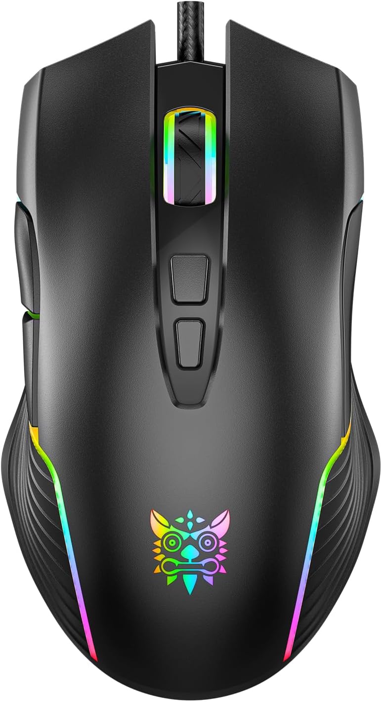 Ergonomic RGB Gaming Mouse, 7200 DPI, 7 Buttons