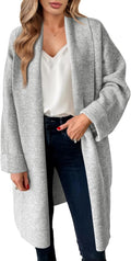 Womens Long Cardigan Sweaters Chunky Open Front Oversized Slouchy Knit