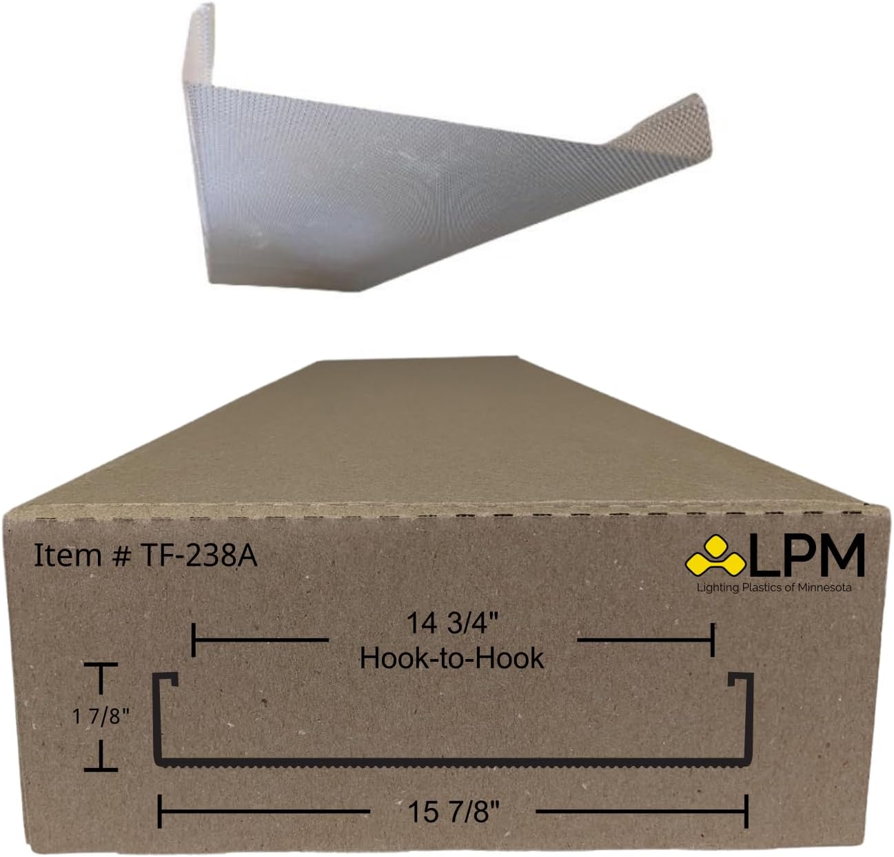 4ft Wrap Around Light Cover Diffuser for 4ft Fixtures
