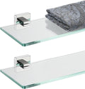 JQK Bathroom Glass Shelf - Floating Tempered Glass Storage Solution