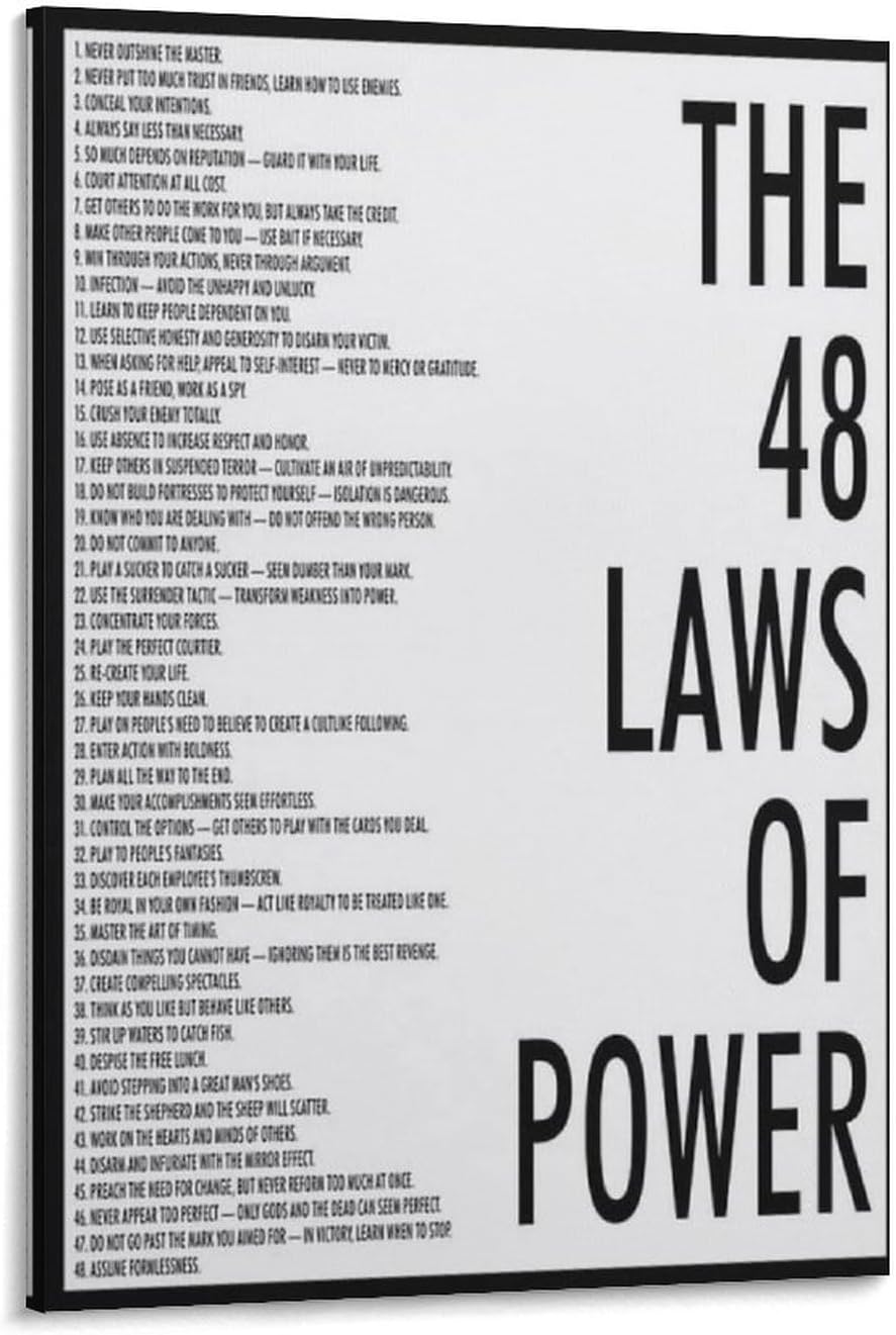 Empower Your Space: 48 Laws of Power Poster