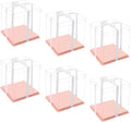 pink clear cake box with ribbon 12x12x10in - elegant transparent