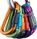 Onwon Aluminum Carabiner D-Ring Locking Key Security Keychain - 10