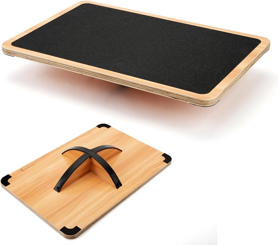 StrongTek Professional Wooden Balance Board for Core Strength