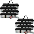 CD Storage Bags 8 Pack - Clear PVC Case Holds 400 CDs for Home Storage
