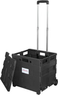 Portable Office Cart for Easy Storage, Black, 16H x 18W x 15D