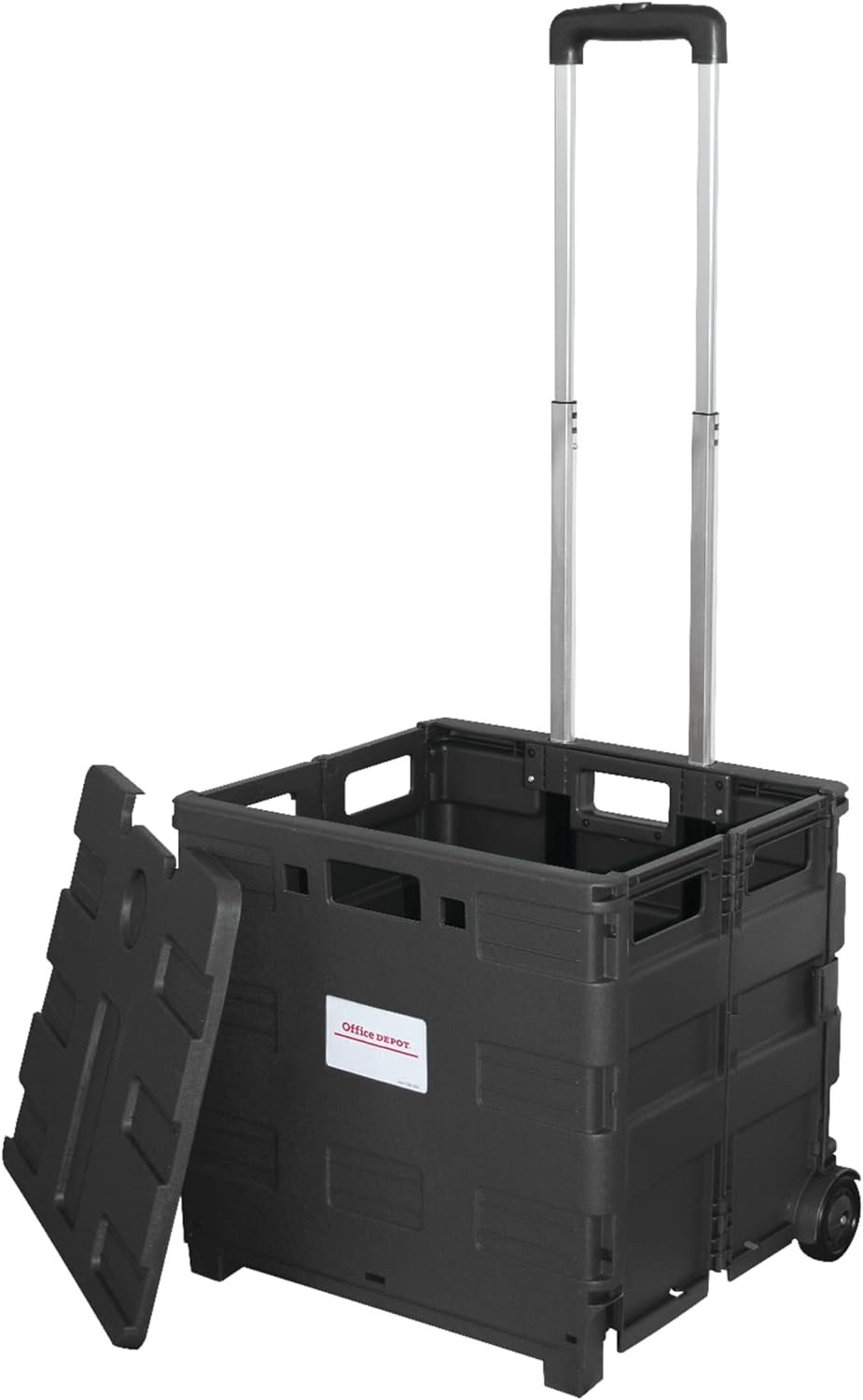 Portable Office Cart for Easy Storage, Black, 16H x 18W x 15D