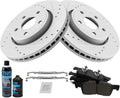 TRQ Front Performance Brake Pad & Rotor Kit - Ceramic G-Coated Fit