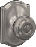 Schlage F10 GEO 619 CAM Georgian Door Knob with Brookshire Trim