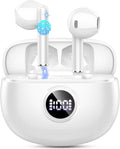 Wireless Earbuds White - Bluetooth 5.3, 40H Playtime