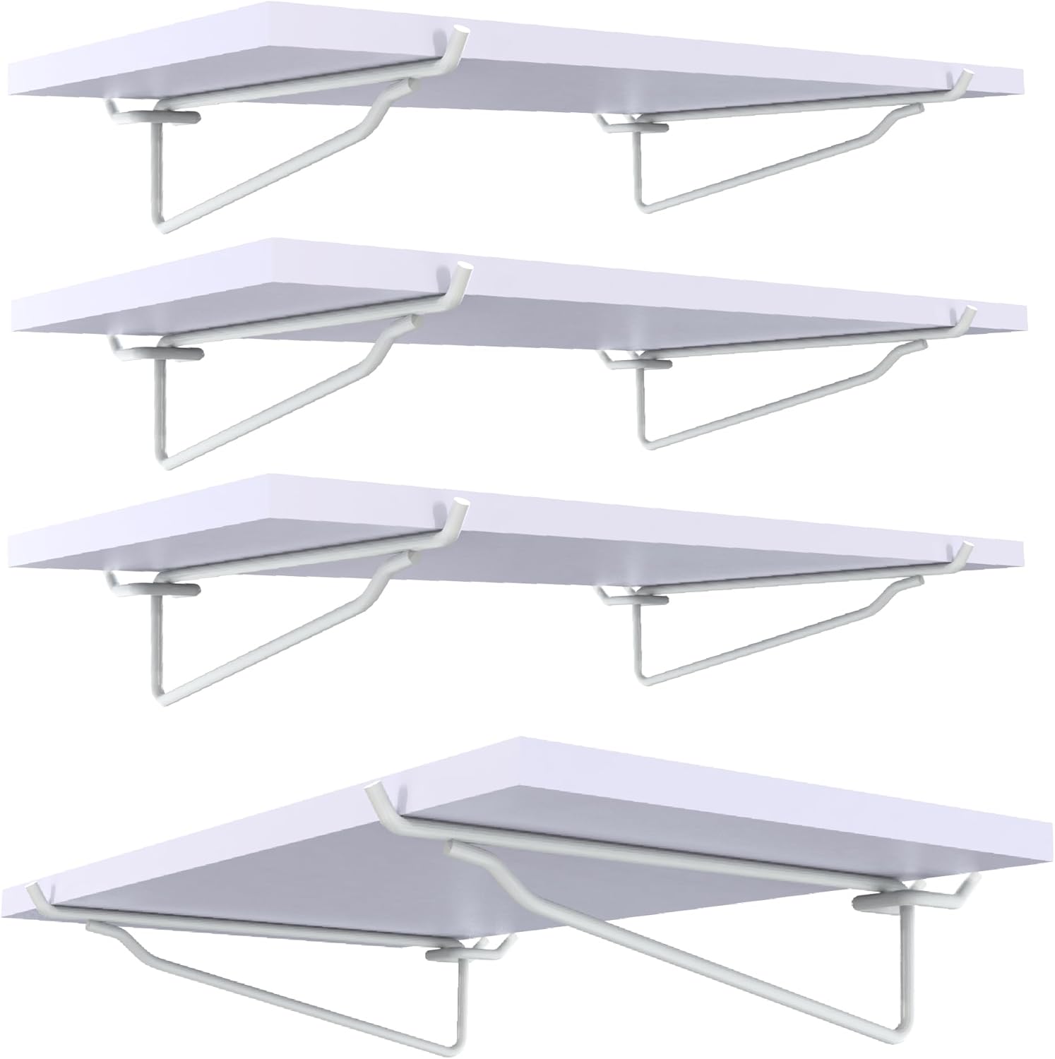 Versatile White Pegboard Shelf Set for Efficient Storage Solutions